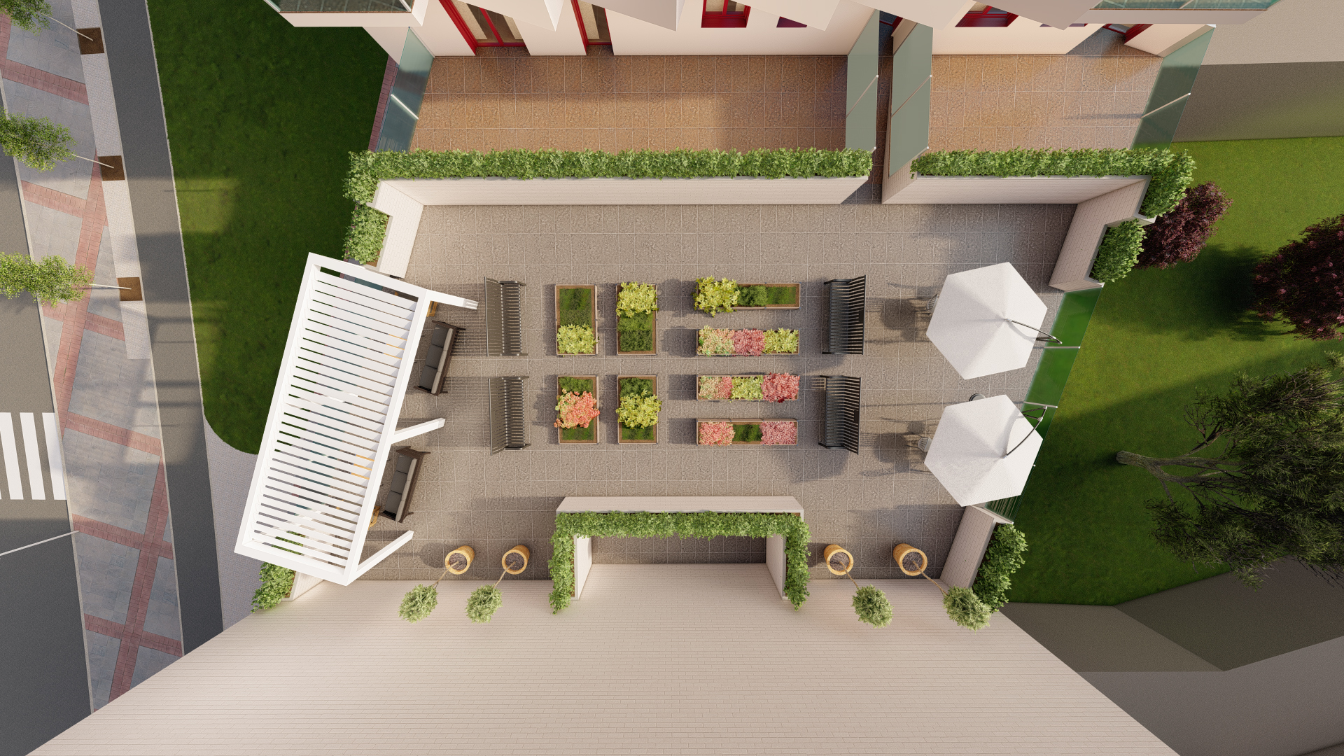 imagen de la terraza vista aérea