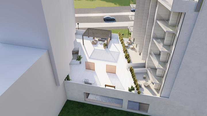 imagen de la terraza vista aérea