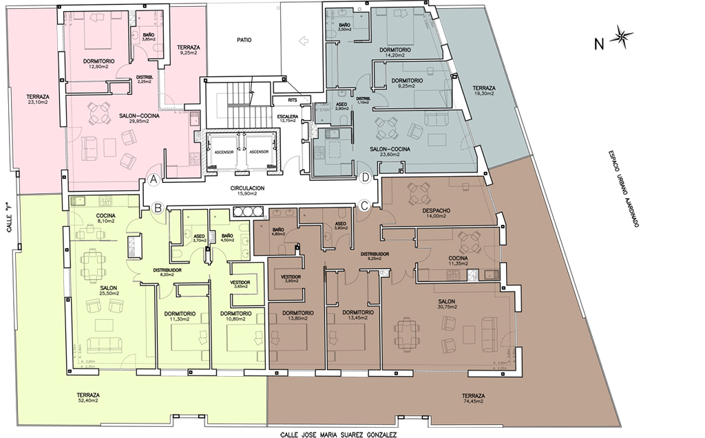 Planta Bajo Cubierta, Distribución