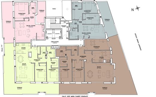 Planta Bajo Cubierta, Distribución