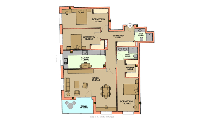 planta vivienda tipo C